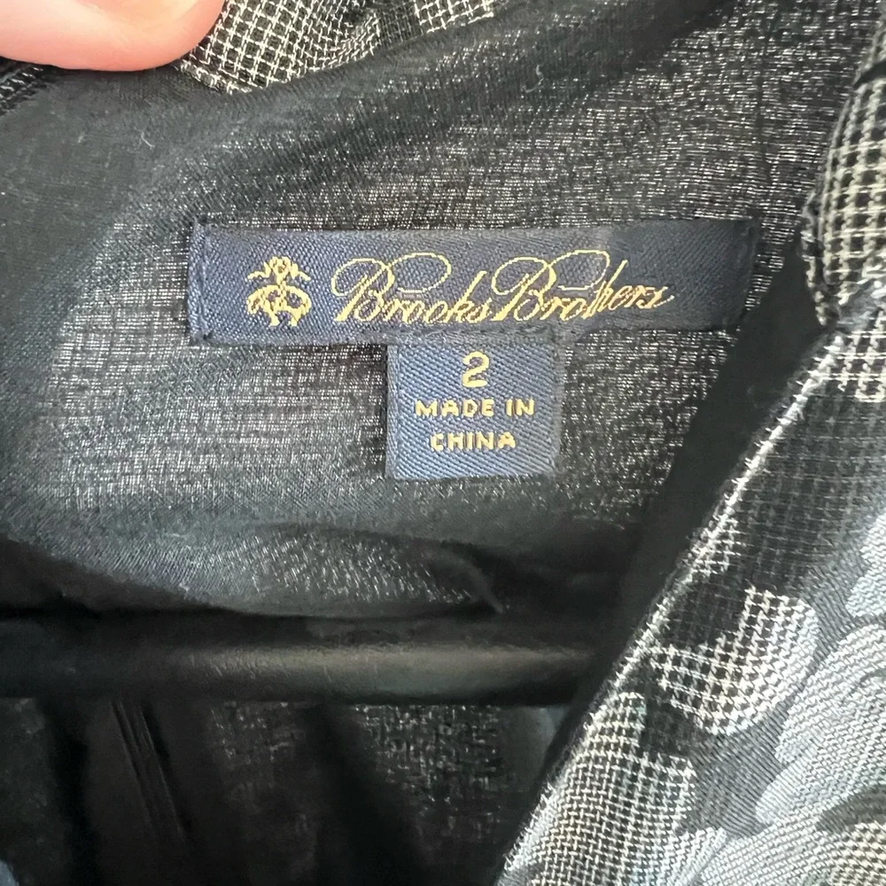 Brooks Brothers Black and Gray Floral Midi Dress - Picture 4 of 6